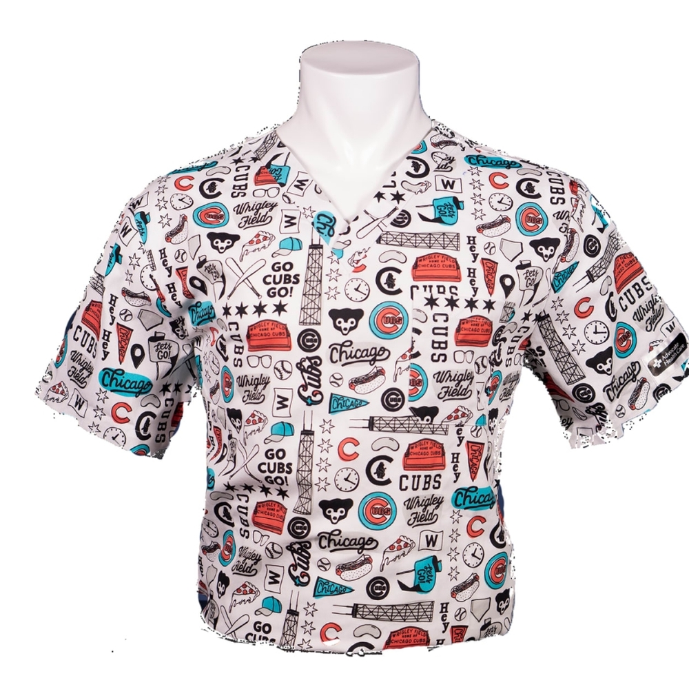 Chicago Cubs scrub top size 2xl XXL